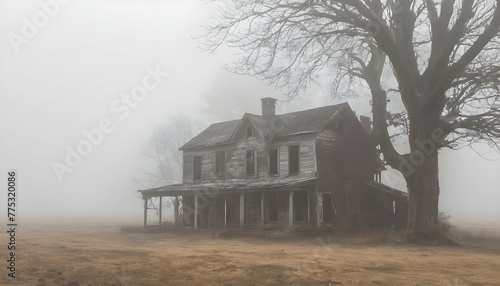 Fog-Shrouding-A-Lonely-Farmhouse-Making-It-Seem-A-