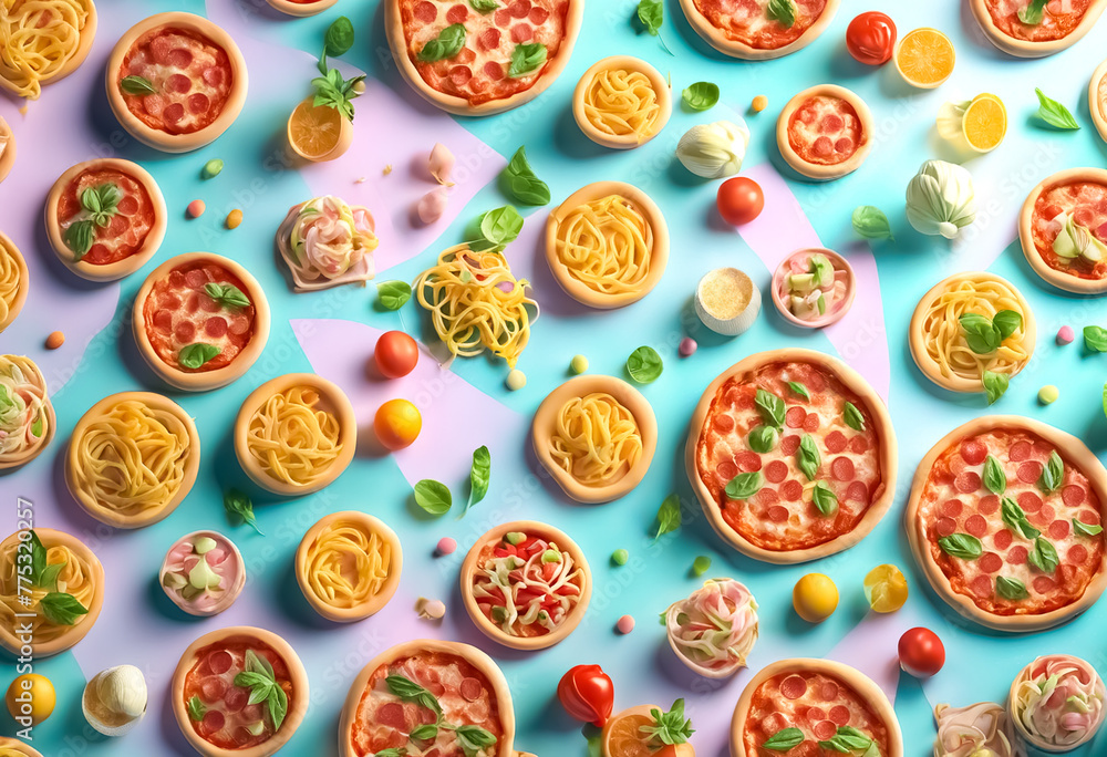pizza and pasta pattern pizza and pasta pattern