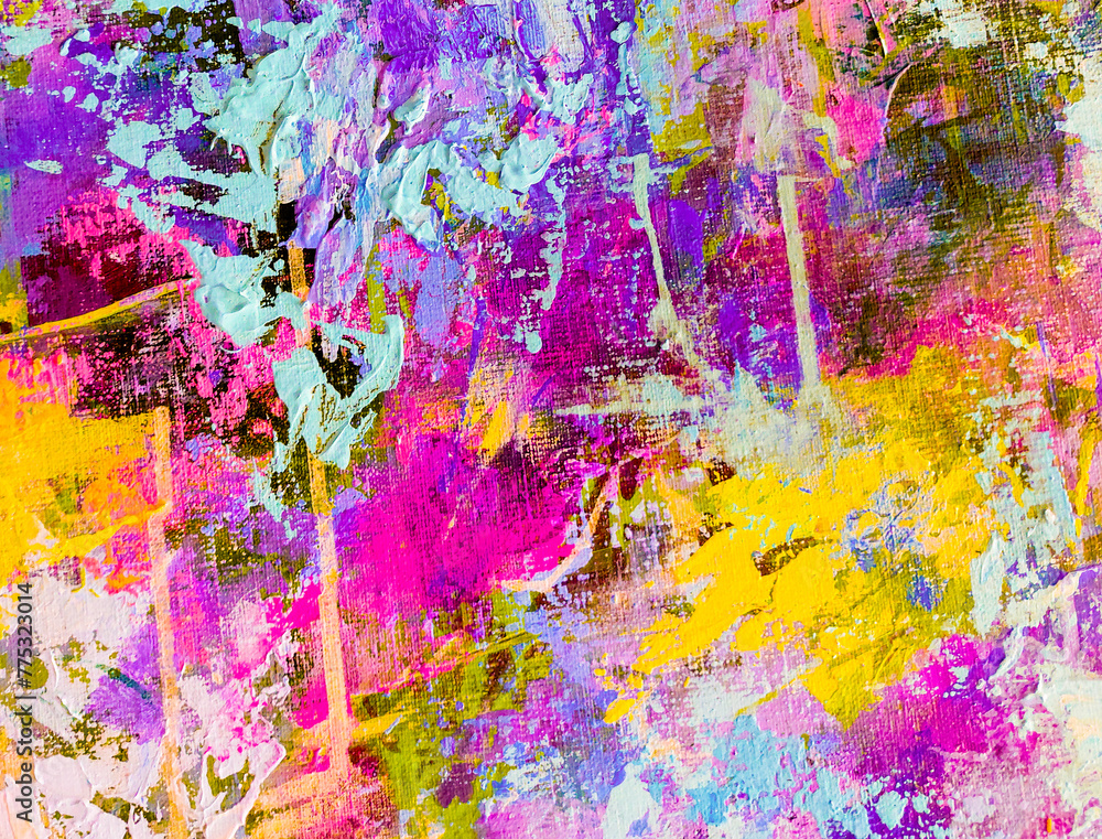 Fototapeta premium Background design of acrylic painting , rich texture. Modern art oil painting. Hand drawn brush stroke. Abstract contemporary art for background. Acrylic painting for posters, web design or print