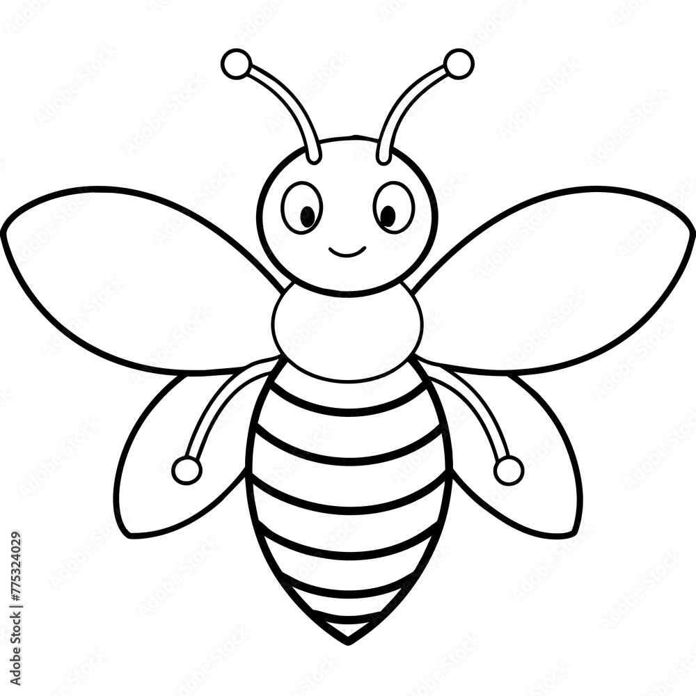bee vector illustration line art bee vector illustration line art