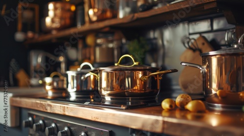 saucepan pan on the stove kitchen