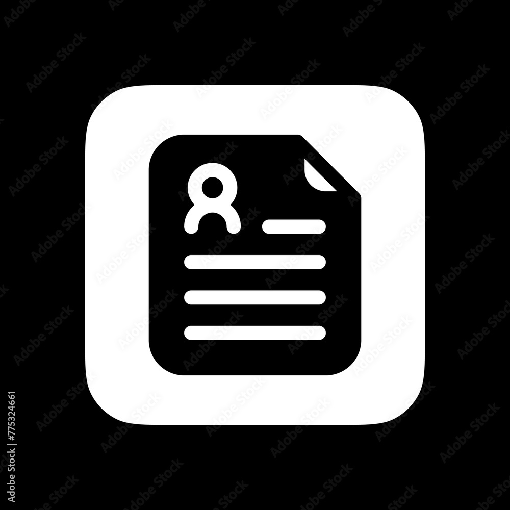 Editable curriculum vitae, cv, resume, file, document, data, bio vector icon. Work, job, office. Part of a big icon set family. Perfect for web and app interfaces, presentations, infographics, etc Editable curriculum vitae, cv, resume, file, document, data, bio vector icon. Work, job, office. Part of a big icon set family. Perfect for web and app interfaces, presentations, infographics, etc