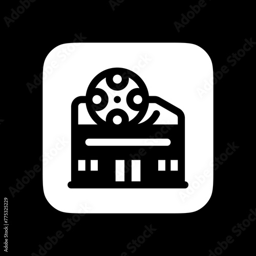 Editable cinema, theater, building vector icon. Movie, cinema, entertainment. Part of a big icon set family. Perfect for web and app interfaces, presentations, infographics, etc photo