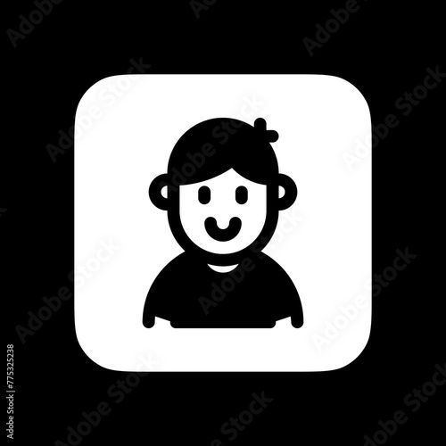 Editable person boy wearing t-shirt avatar vector icon. User, profile, identity, persona. Part of a big icon set family. Perfect for web and app interfaces, presentations, infographics, etc