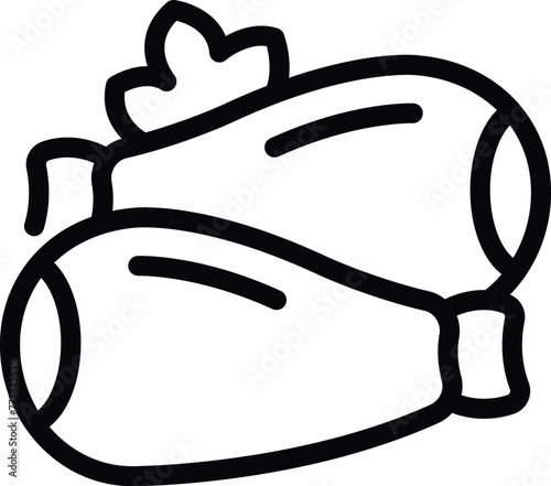 Cucurbit vegetables icon outline vector. Vitamin zucchini. Ripe farming crops