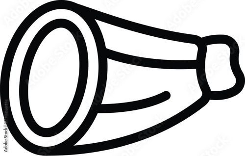 Half marrow veggie icon outline vector. Slice fresh zucchini. Agriculture natural vegetable