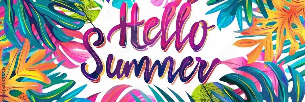 A vibrant and colorful banner with the text A vibrant and colorful banner with the text