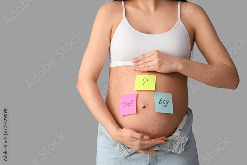 Young pregnant woman and st...