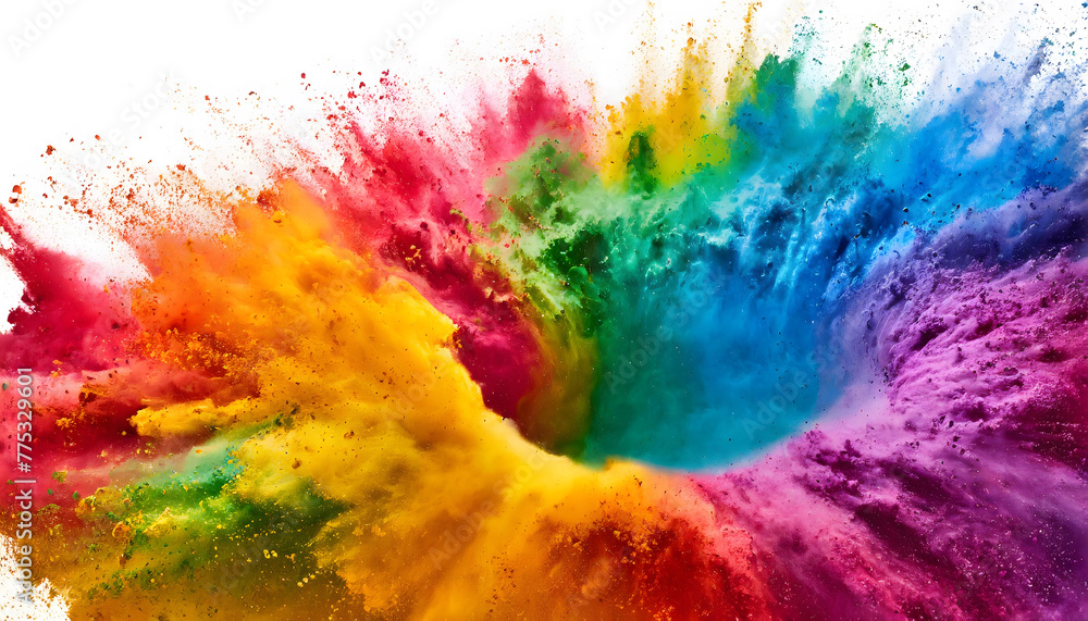 Radiant Holi Festival: Explosive Rainbow of Colorful Powder