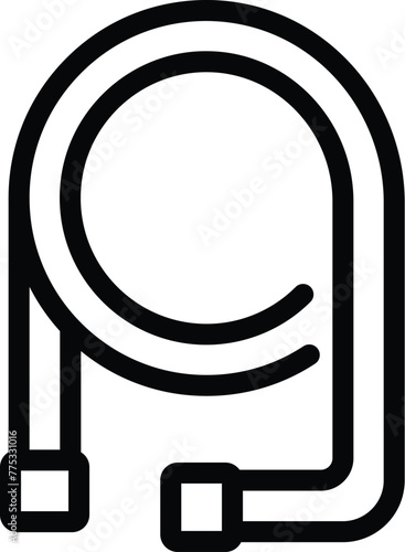 Installation conditioner wire icon outline vector. Ventilation equipment. Install climate system