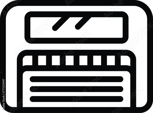 Air conditioning device icon outline vector. Indoor appliance. Apartment climate control