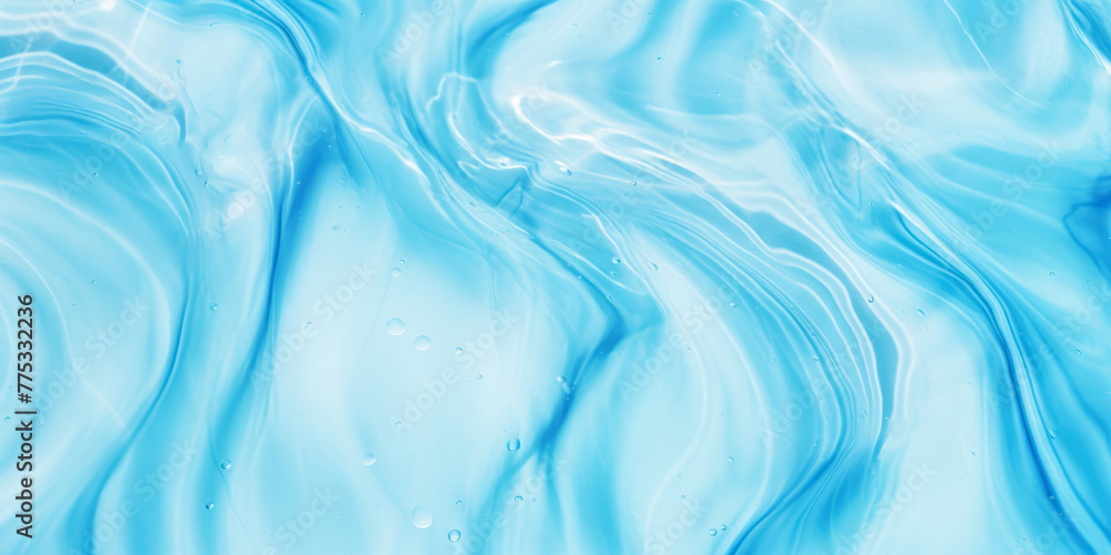 Fototapeta premium A blue and white water wave with a blue background