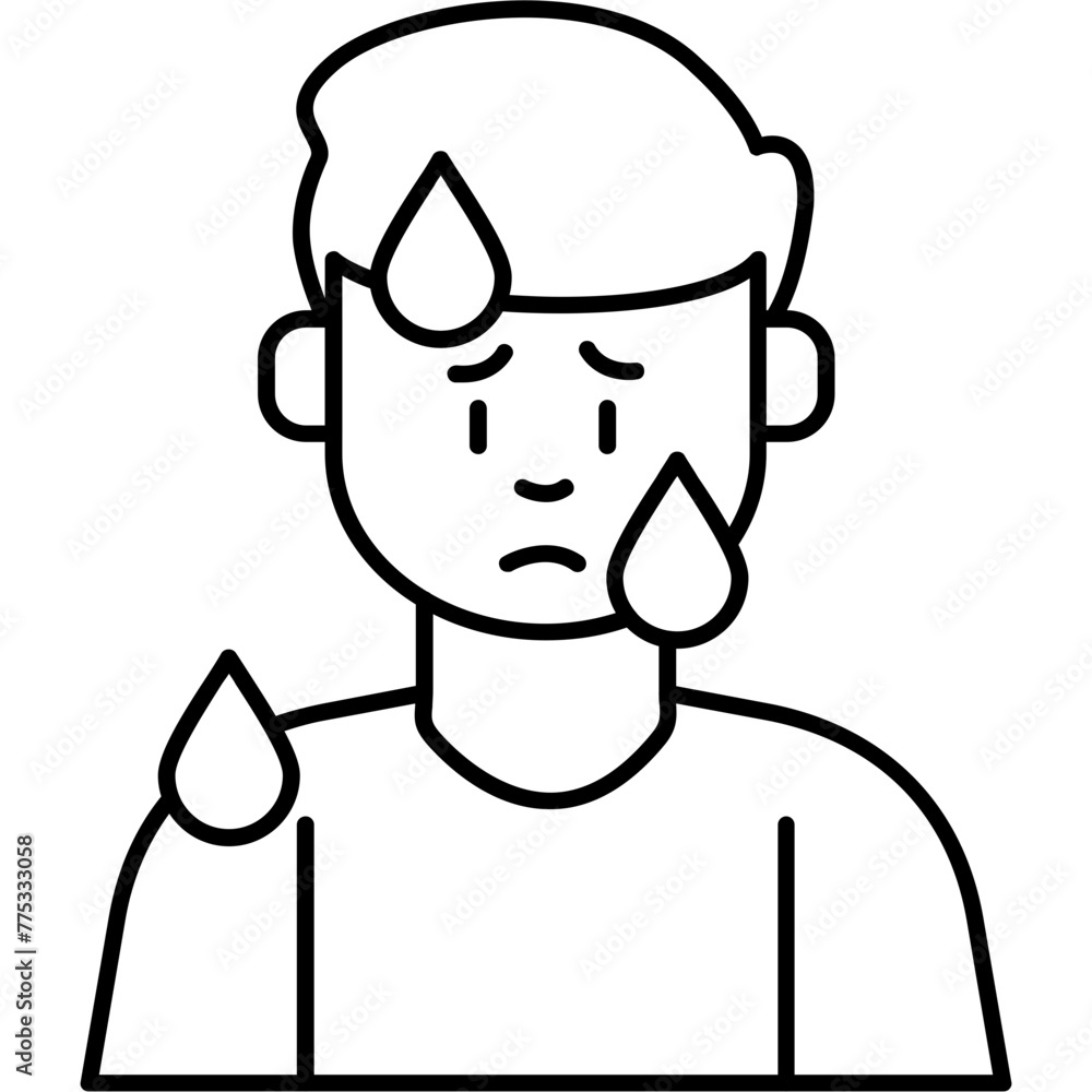 Male Sweating Icon Male Sweating Icon
