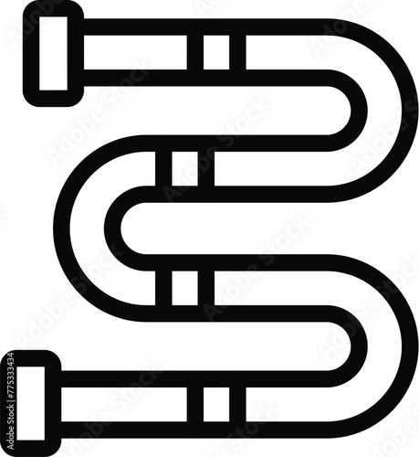 Copper pipe air conditioner icon outline vector. Installation equipment. Ventilation system tool