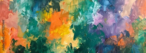 Vibrant abstract painting as expressive background