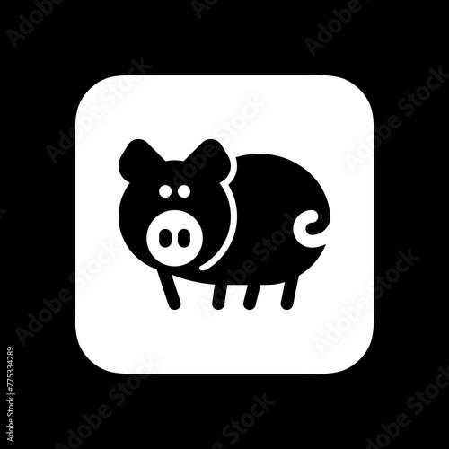 Editable pig, sow, boar vector icon. Animal, farm, livestock. Part of a big icon set family. Perfect for web and app interfaces, presentations, infographics, etc