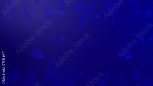 Wallpaper Mural Hi-tech tech particles waves flowing through technology background, Blue color digital technology background
 Torontodigital.ca