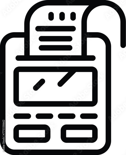 Ticket vending machine icon outline vector. Station payment machine. Passenger card purchase