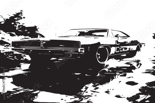 car background with charger