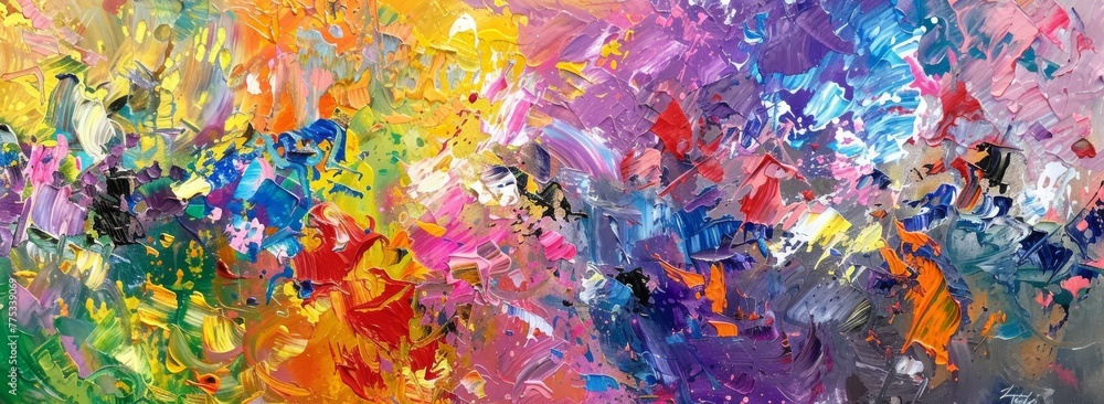 Lively brushwork in abstract expressionist art Lively brushwork in abstract expressionist art