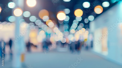 Abstract blur of corporate transactions: out-of-focus image illustrating business education and transactions