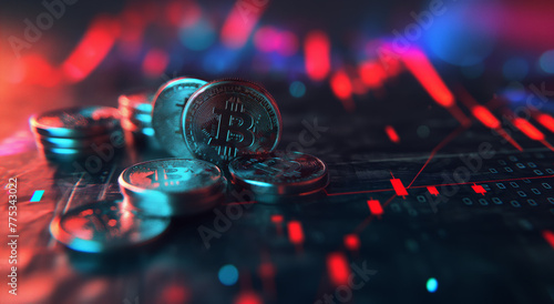 close up of a bitcoin