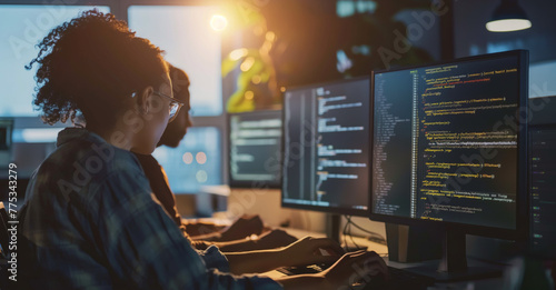 people working on computer