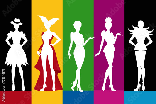 color Fashionable Impressions white background