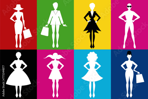 color Fashionable Impressions white background