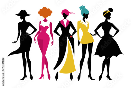 color Fashionable Impressions white background