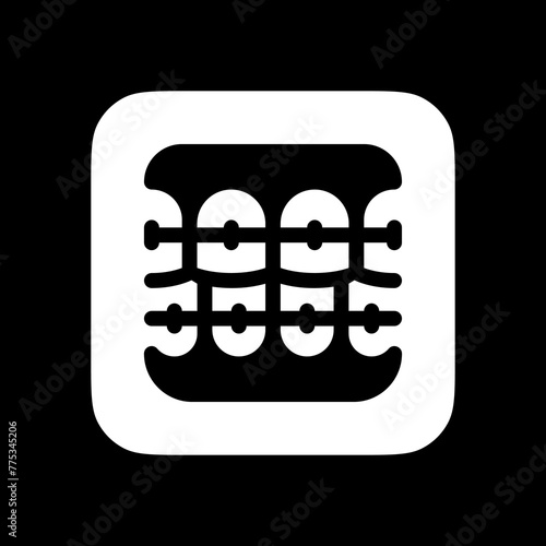 Editable dental braces vector icon. Dentistry, healthcare, medical. Part of a big icon set family. Perfect for web and app interfaces, presentations, infographics, etc