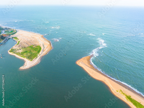 Beautiful scenery along the coast of Boao Yudai Beach, Qionghai, Hainan, China photo