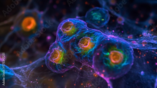 Close up of a cancer cell under a microscope © Anna Baranova