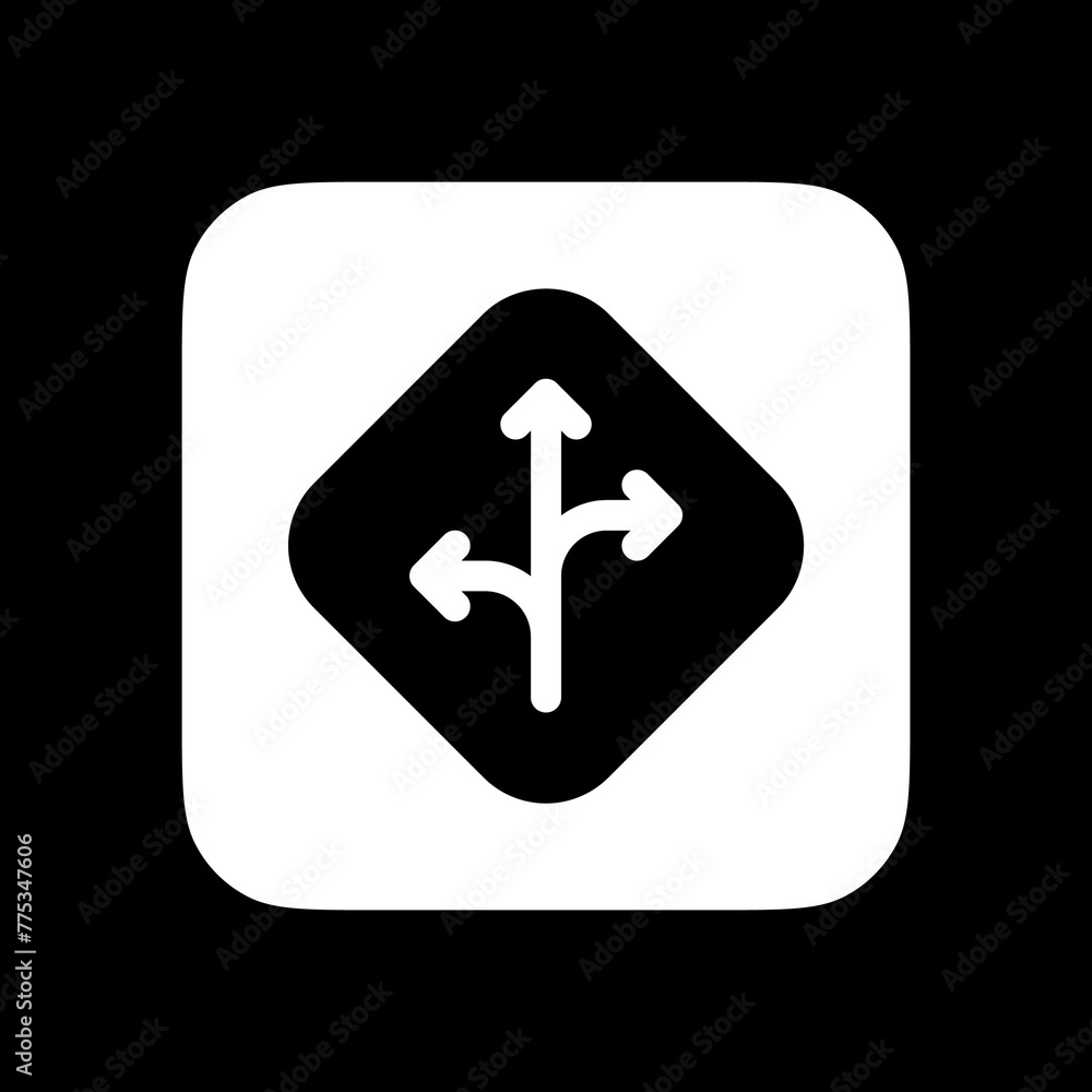 Editable traffic sign arrow vector icon. Map, location, navigation. Part of a big icon set family. Perfect for web and app interfaces, presentations, infographics, etc Editable traffic sign arrow vector icon. Map, location, navigation. Part of a big icon set family. Perfect for web and app interfaces, presentations, infographics, etc