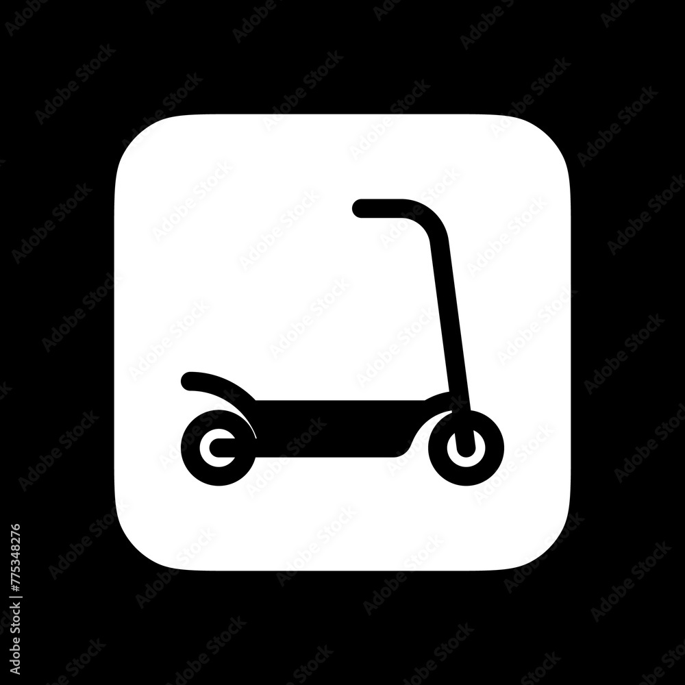 Editable kick scooter vector icon. Vehicles, transportation, travel. Part of a big icon set family. Perfect for web and app interfaces, presentations, infographics, etc