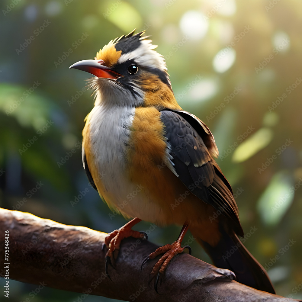 White-crested Bulbul (Cyornis leucophaeus) in nature White-crested Bulbul (Cyornis leucophaeus) in nature
