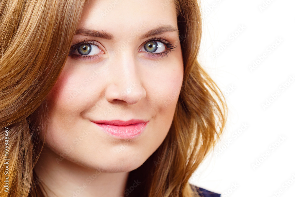 Woman with long healthy brown hair Woman with long healthy brown hair