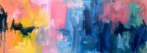 Colorful abstract painting for expressive backdrops