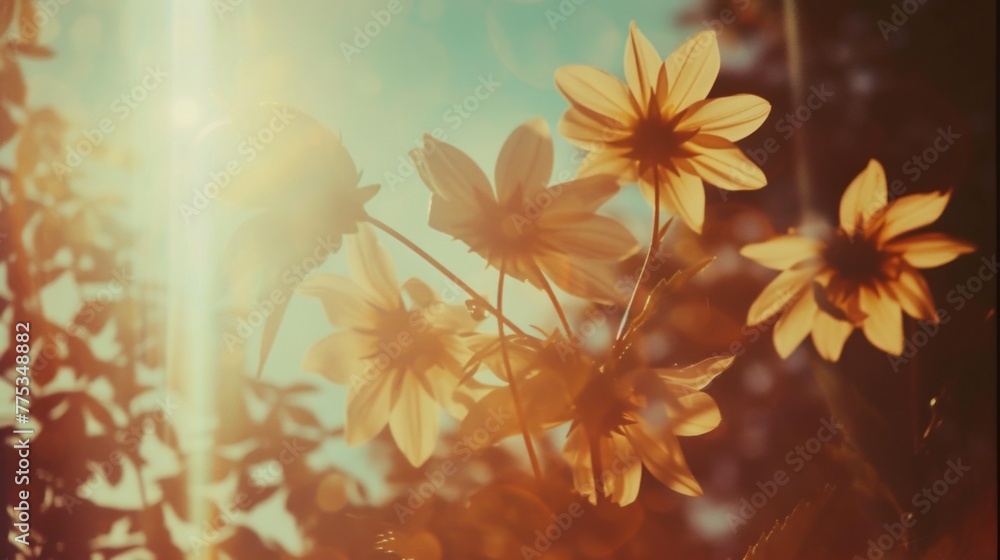 Retro Styled Golden Hour Wildflowers Retro Styled Golden Hour Wildflowers