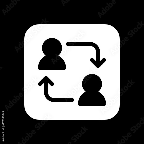 Editable employee turnover, account switch vector icon. Part of a big icon set family. Perfect for web and app interfaces, presentations, infographics, etc
