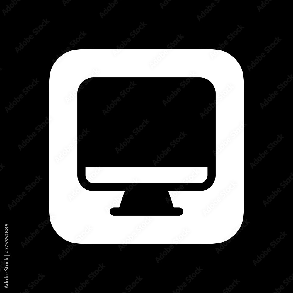 Editable vector blank desktop computer screen icon. Part of a big icon set family. Perfect for web and app interfaces, presentations, infographics, etc Editable vector blank desktop computer screen icon. Part of a big icon set family. Perfect for web and app interfaces, presentations, infographics, etc