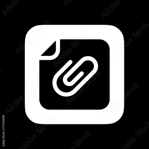 Editable vector attachment file icon. Part of a big icon set family. Perfect for web and app interfaces, presentations, infographics, etc