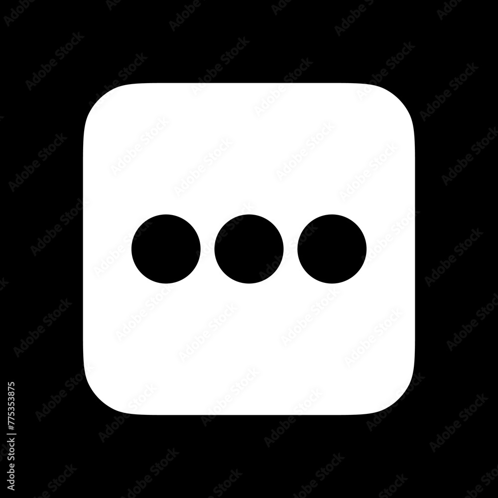 Vector horizontal ellipsis menu icon. Black, white background. Perfect for app and web interfaces, infographics, presentations, marketing, etc. Vector horizontal ellipsis menu icon. Black, white background. Perfect for app and web interfaces, infographics, presentations, marketing, etc.