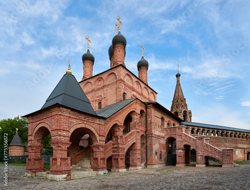 Moscow. Patriarchal courtyard. Assumption Cathedral, bell tower and Assumption passages