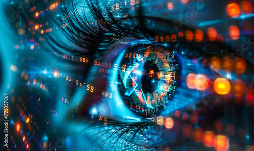 Digital Surveillance: High Tech Ocular Device Scans for Cybersecurity Threats Across Advanced Network Systems