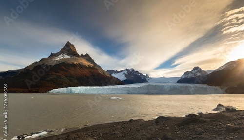 ice and scenery near the viedma glacier from lago viedma in los glaciares national park patagonia argentina photo