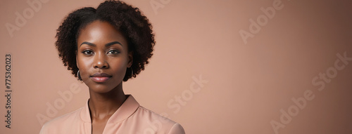 Attorney African American 20-25 Years Woman Isolated On A Peach Background With Copy Space