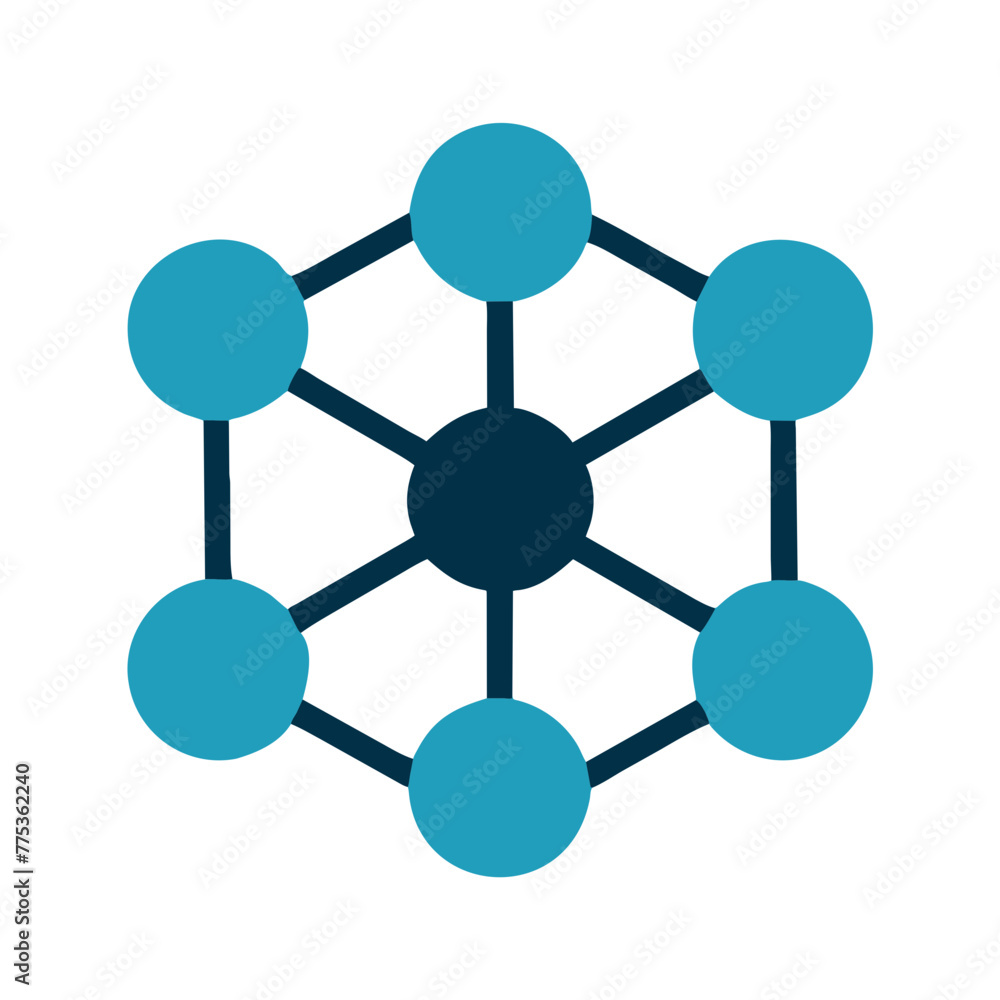 Connection Icon. Network Link. Internet Technology Symbol. Digital Network Interface.