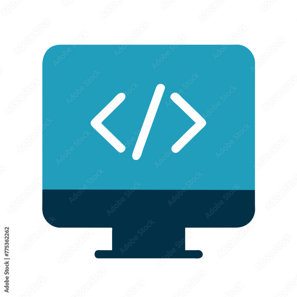Coding Icon. Programming Symbol for Software Development and Technology ...