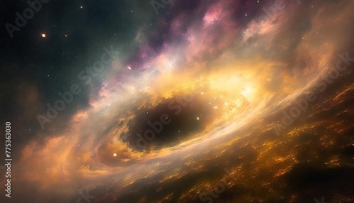 black hole nebula distortion